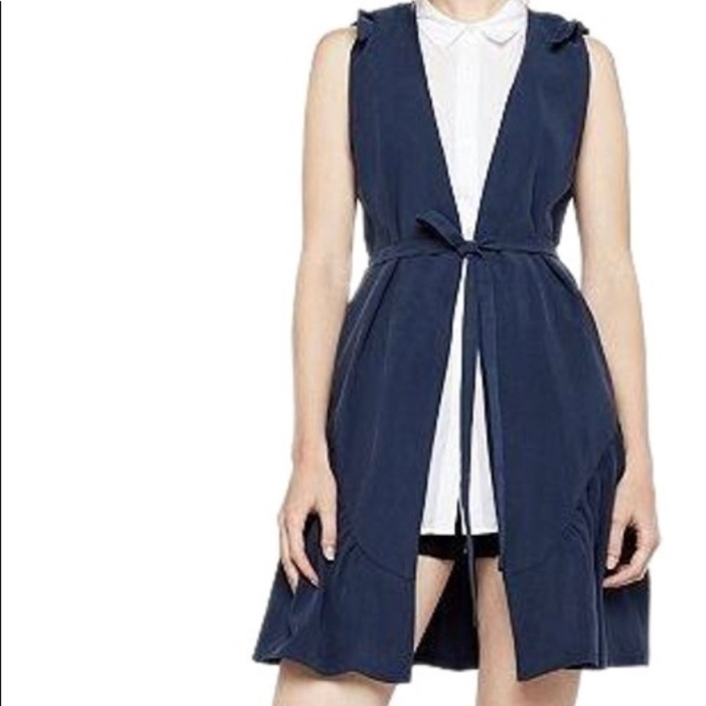 BCBG Sleeveless Tie-shoulder vest